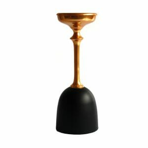 Gold-Schwarz Kerzenhalter (29 cm)