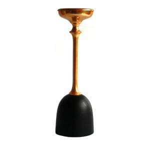 Gold-Schwarz Kerzenhalter (34 cm)