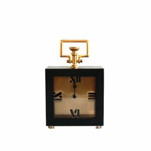 Schwarz-Gold Tischuhr für Dekoration (26 cm)