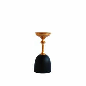 Gold-Schwarz Kerzenhalter (25 cm)