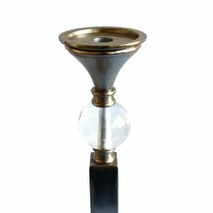 Kerzenhalter Silber + Glas (Größe: 61 cm)
