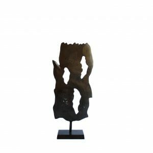 Deko-Blatt Statue Schwarz (Größe: 59 cm)