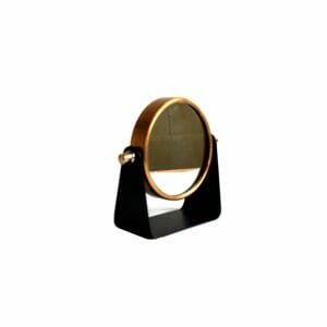 Kosmetikspiegel Schwarz-Gold (Größe: 20 cm)