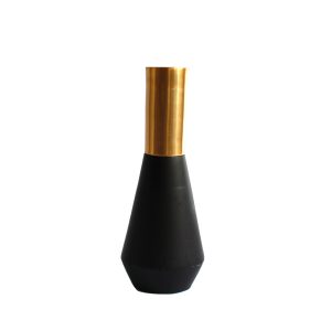 Schwarz-Gold Kerzenhalter (Größe: 28 cm)