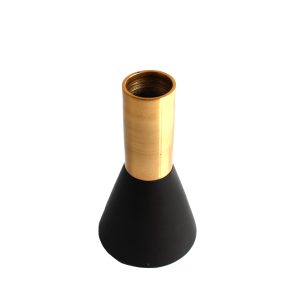 Schwarz-Gold Kerzenhalter (Größe: 25 cm)