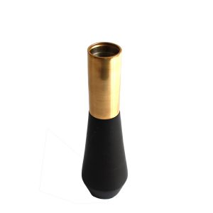 Schwarz-Gold Kerzenhalter (Größe: 30 cm)