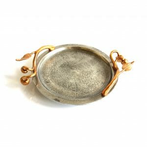 Vintage-Design Gold-Silber Schale für Dekoration (36 cm)