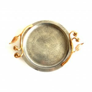 Vintage-Design Gold-Silber Schale für Dekoration (36 cm)
