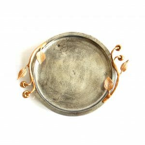 Vintage-Design Gold-Silber Schale für Dekoration (44 cm)