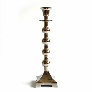 Vintage-Design 31 cm hoch Silber Kerzenhalter